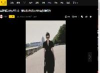奚梦瑶漫步巴黎街头！穿黑色V领连衣裙尽显超模魅力