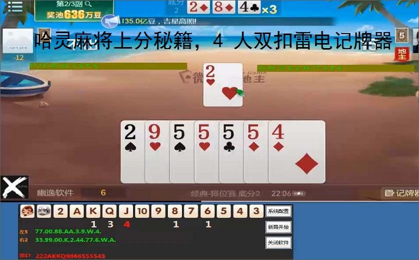 哈灵麻将上分秘籍,4 人双扣雷电记牌器