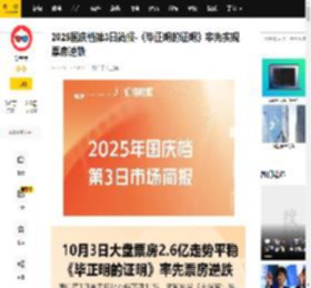 2025国庆档第3日简报-《毕正明的证明》率先实现票房逆跌_专业版_灯塔_媒体